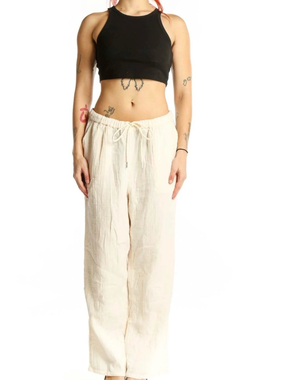 Quince 100% Organic Cotton Gauze Straight Leg Pants. NWT Size M